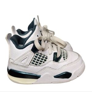 Jordan 4 Retro “Oxidized Green” Toddler 5C • Teal White FD5436-103 Used